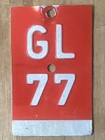 GL 77 - VELONUMMER - FAHRRADSCHILD - PLAQUE DE VELO - GL 77