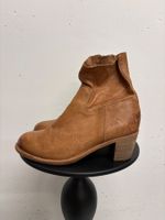 Shabbies Amsterdam Lederstiefeletten Boho Boots brau 39