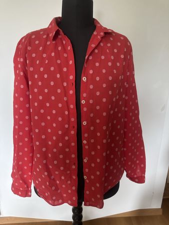 Marc O'Polo Bluse Grösse 38 rot/weiss gepunktet Sommer 🍟