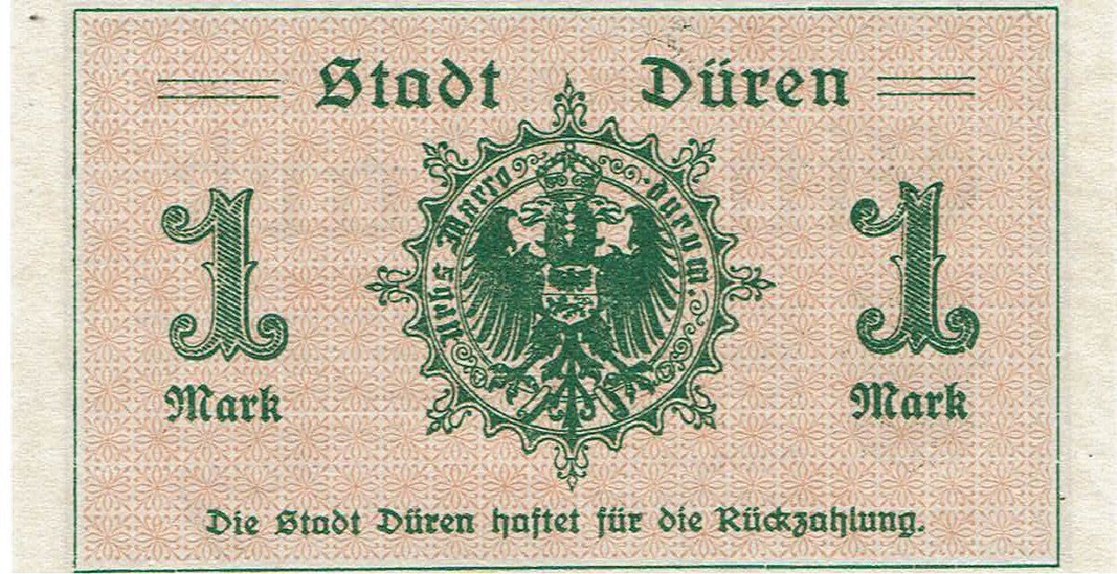 Banconote: Düren Stadt 1 Mark 20.11.1918 UNZ – Nuovo (secondo la descrizione) da Steffisburg venduto da ber_8htf 1