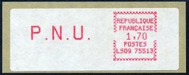 France ATM 3.09.75513 spitze Ecken, rosarot PNU 1.70 **