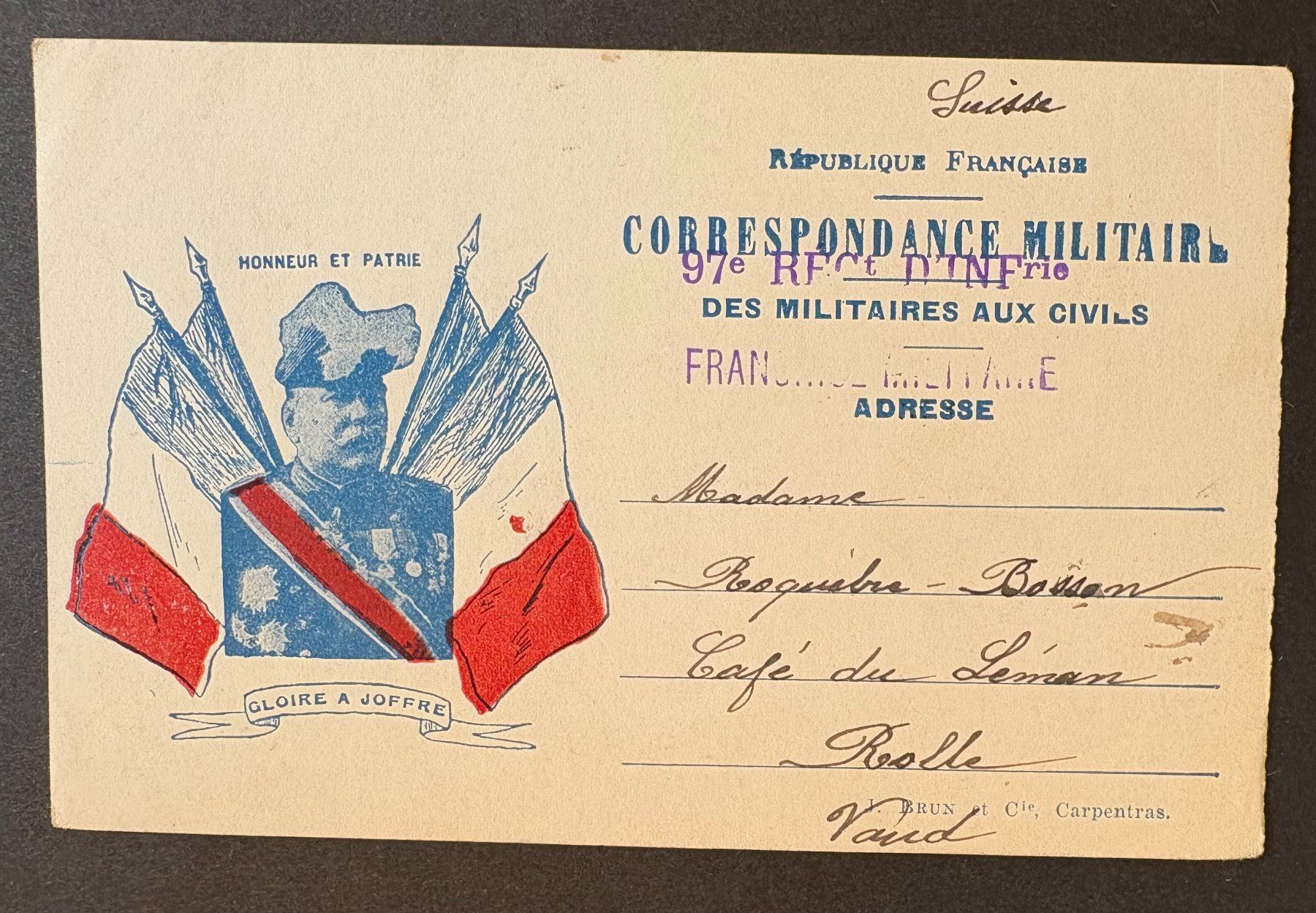 Tutti i francobolli: POSTKARTE MILITÄR FRANKREICH – Usato da Ostermundigen venduto da wini63