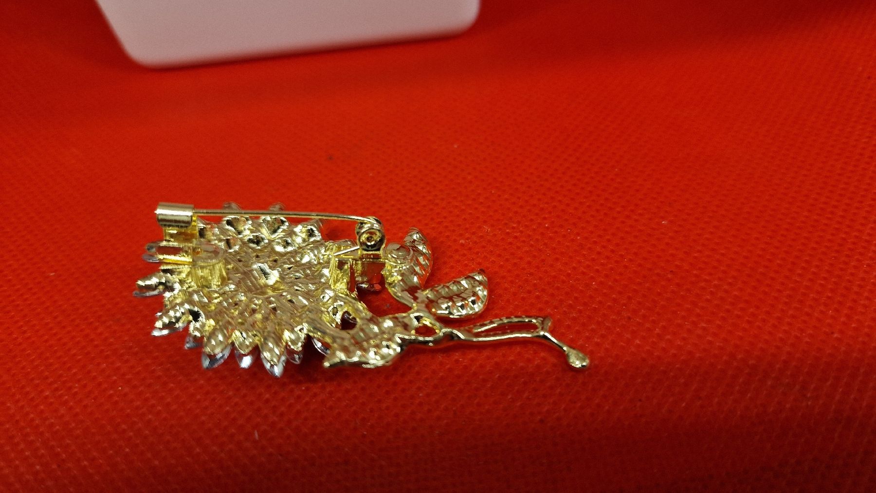 Spille & Fermagli: Vintage Brosche Blume mit Strass, Modeschmuck, – Nuovo (secondo la descrizione) da Herisau venduto da Antiques.AR 1