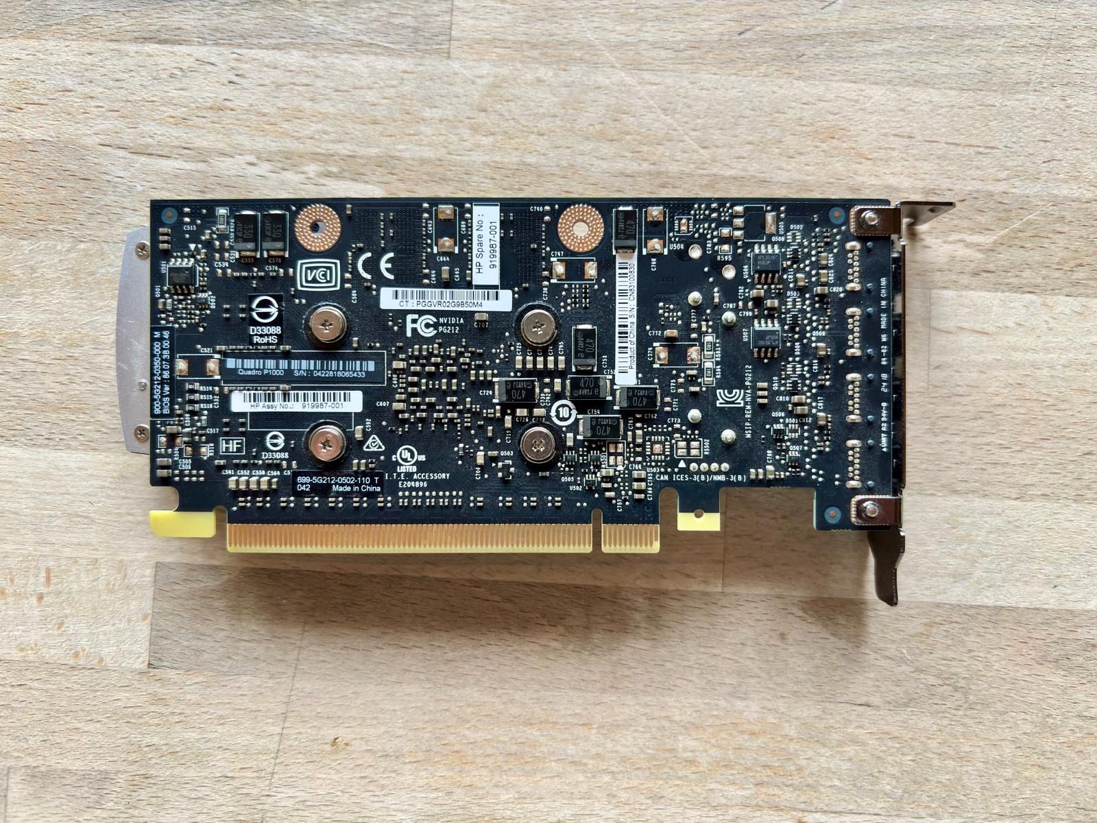 Nvidia Grafikkarten: NVIDIA Quadro P1000 (4GB) – Gebraucht aus Frutigen von Magistrat1353