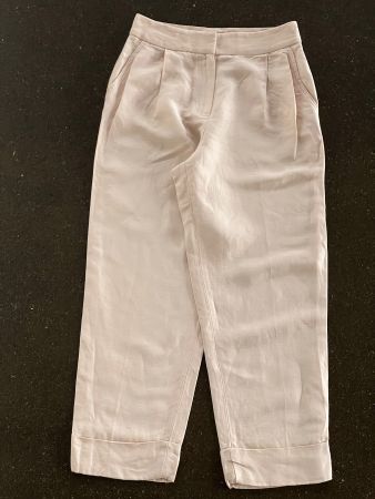 Massimo Dutti Damenhose XS / 34 – 56 % Leinen – Hellrosa