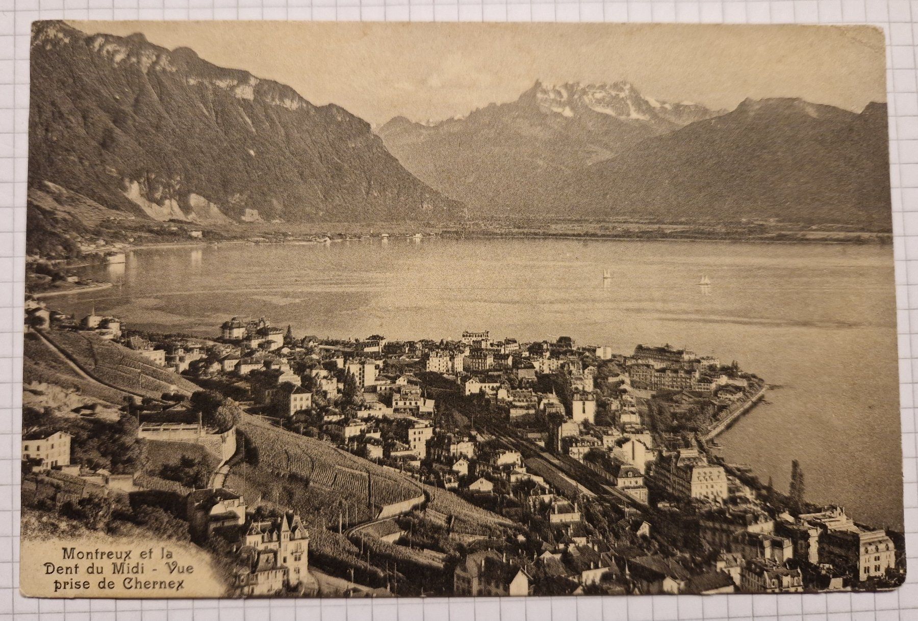Ansichtskarten: Montreux Dent du Midi 1918 Chernex – Gebraucht aus Melchnau von Fishel
