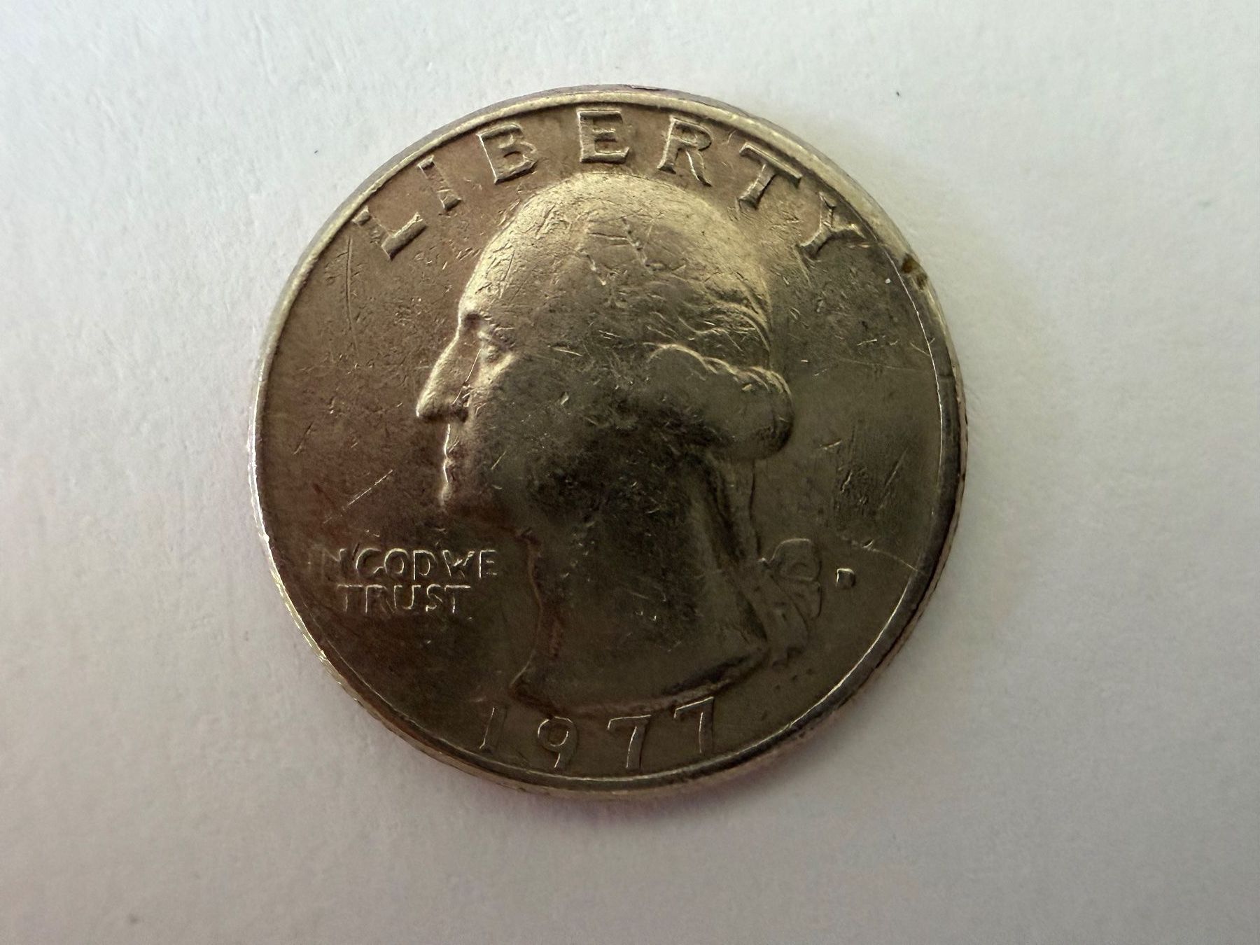Alle Münzen: Abart Quarter Dollar 1977 filled D Error – Gebraucht aus Uster von elcapo03 1