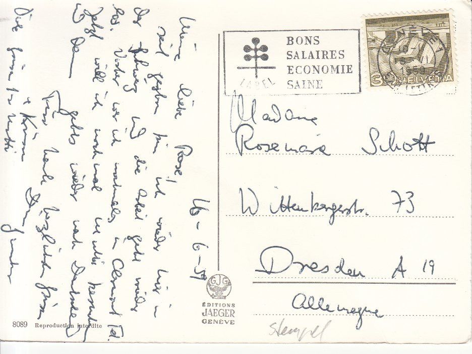 Cartoline postali: Genève 1959 – Usato da Bürglen TG venduto da StampGraf 1