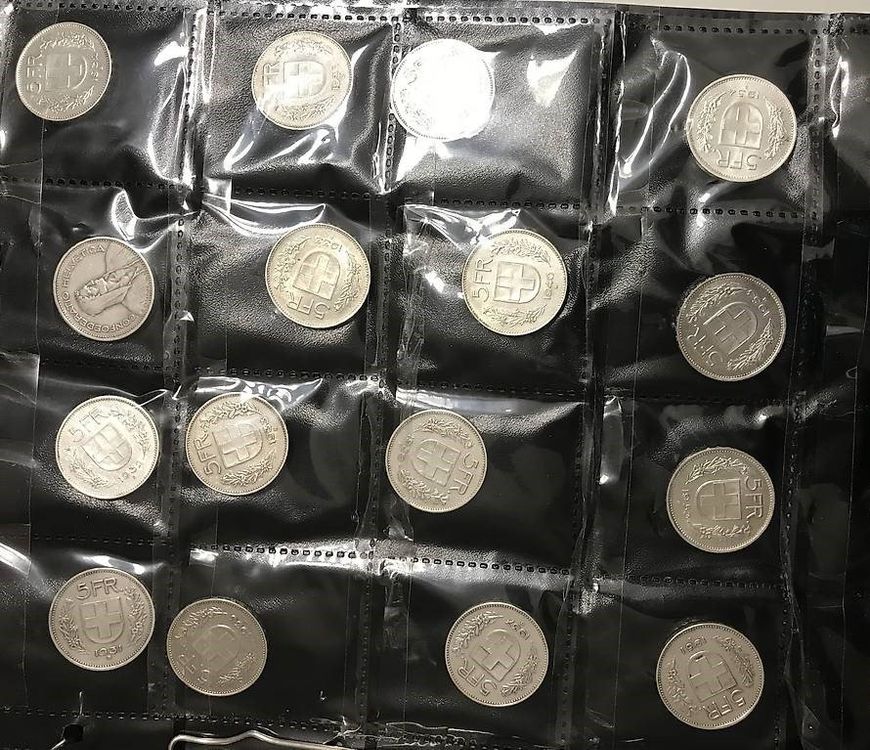 LARIUS Portamonete In Foglio 5 Pezzi Con 48 Scomparti Per Monete Commemorative - Ideale Per 2 Euro, Fino A 26mm Di Diametro - 3