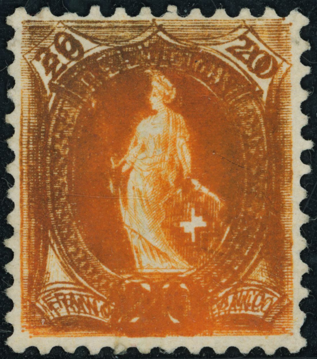 Tutti i francobolli: 1882 - Stehende Helvetia - Abart – Nuovo (secondo la descrizione) da Schindellegi venduto da leecollect