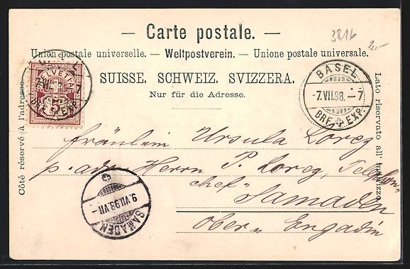 Cartoline postali: Mondschein-AK Basel, Wettsteinbrücke be – Usato da Berlin venduto da bartko-reher 1