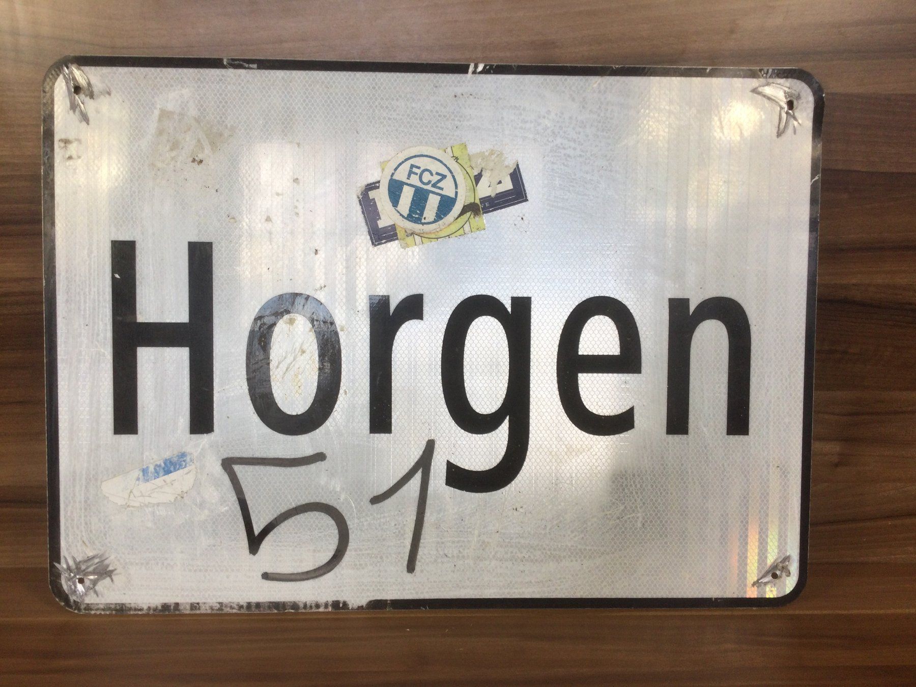 Insegne: Gebrauchtes Originales Orstschild von Horgen – Usato da Wangen SZ venduto da kuriosum12 1