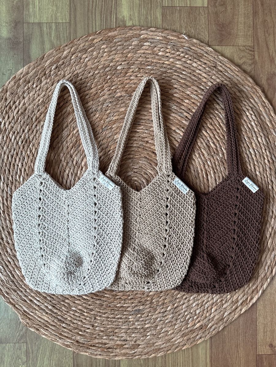 Borse: Handmade Crochet Bag Brown Medium New – Nuovo (secondo la descrizione) da Lossy venduto da Jungs_Macrame 2