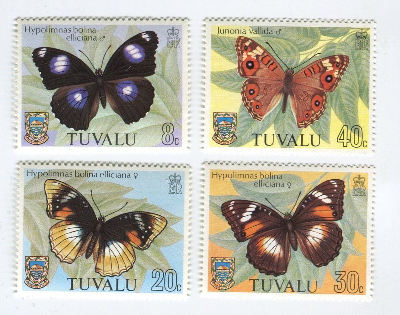 Tutti i francobolli: Briefmarken "Schmetterlinge". Tuvalu. – Nuovo e nell'imballaggio originale da Basel venduto da Butsch5