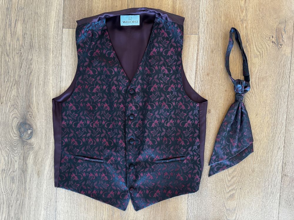 Fazzoletto Da Taschino Satinato Color Cremisi | Disponibile! | Trendhim - Foto 3