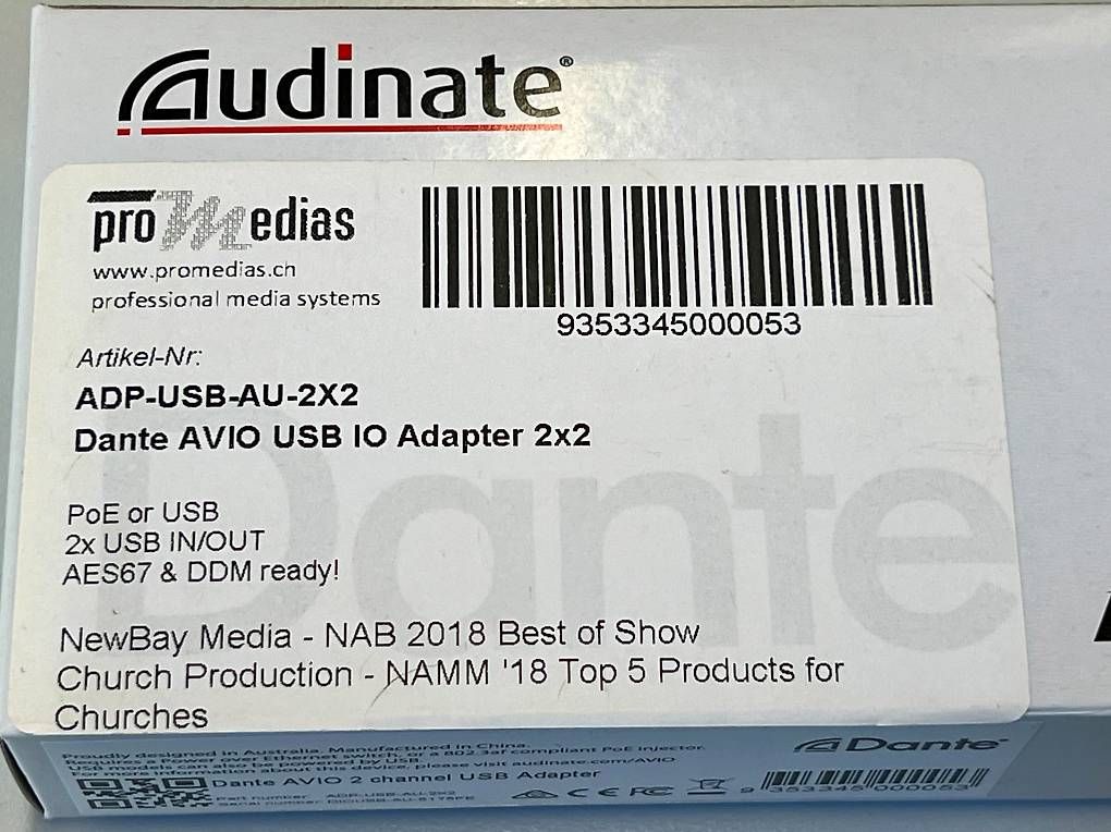 Attrezzatura per studi di registrazione: Adaptateur USB Dante Avio 2x2 – Usato da Ecublens VD venduto da Golgoth_13 2