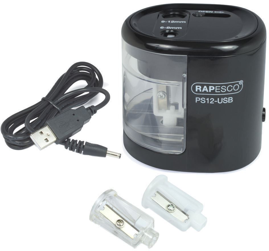Temperini: Elektrischer Doppel-Spitzer, USB schwarz – Nuovo e nell'imballaggio originale da St. Gallen venduto da cointec 1