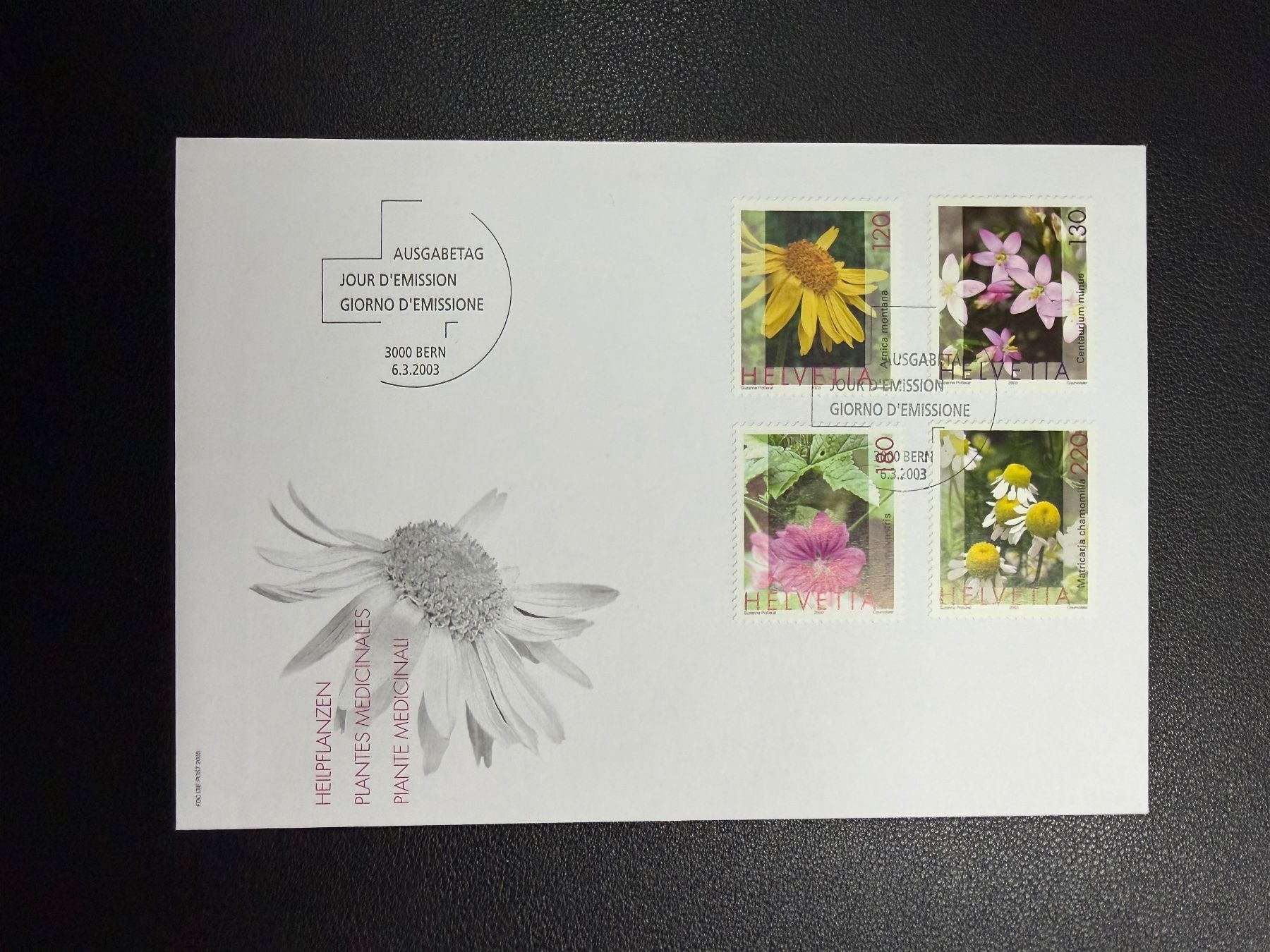 Tutti i francobolli: CH-Heilpflanzen 2003 FDC – Usato da oberrüti venduto da jeanmei
