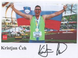 Autogrammfoto von Leichtathlet Kristjan Čeh SLO