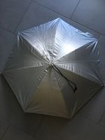 Sonnenschirm Regenschirm für auf Kopf ,Silber Blau Neu