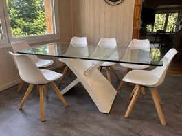 Table à manger en verre  180 × 90 cm