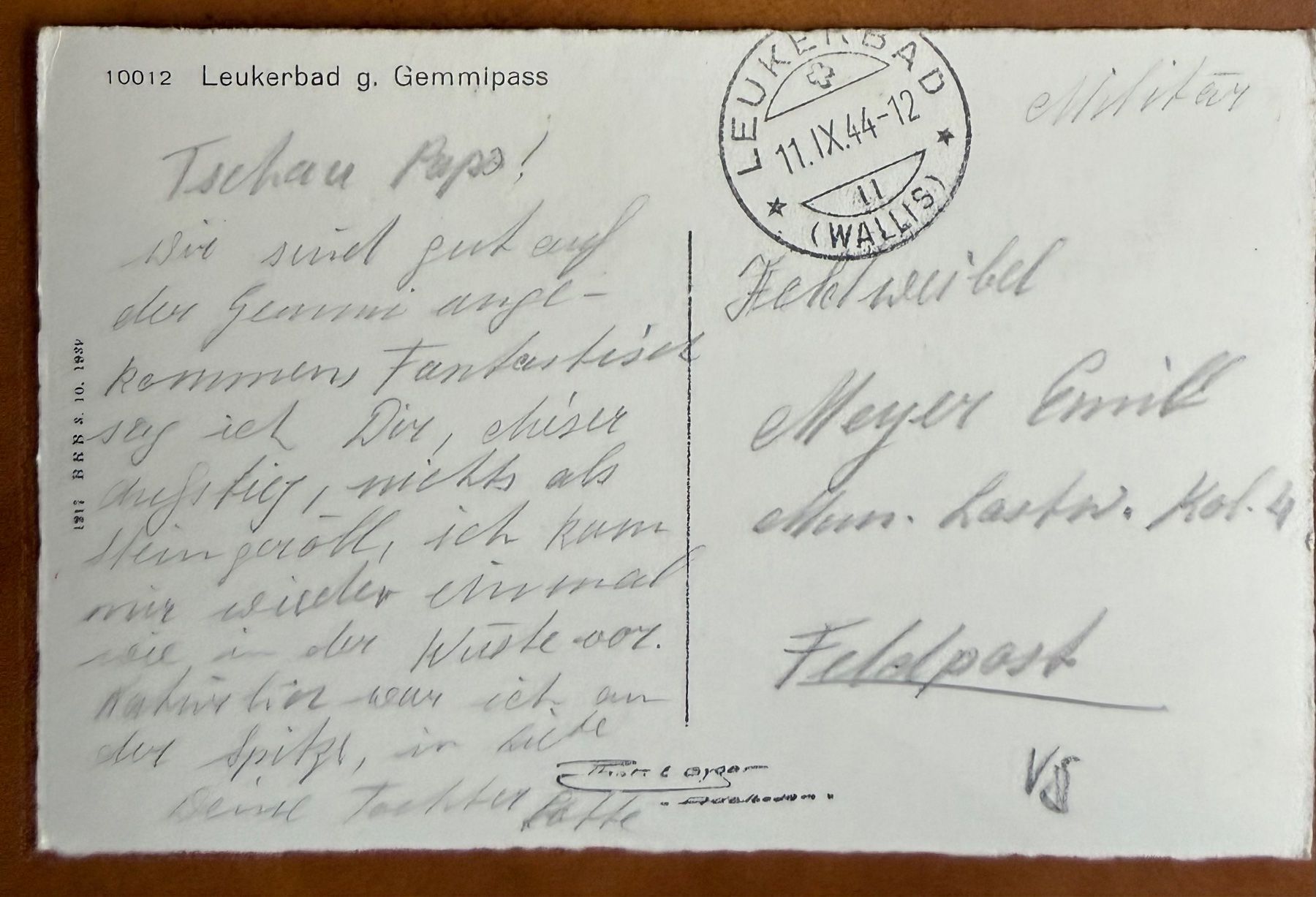 Cartoline postali: Leukerbad - 1944 – Usato da Lutry venduto da Ediego 1
