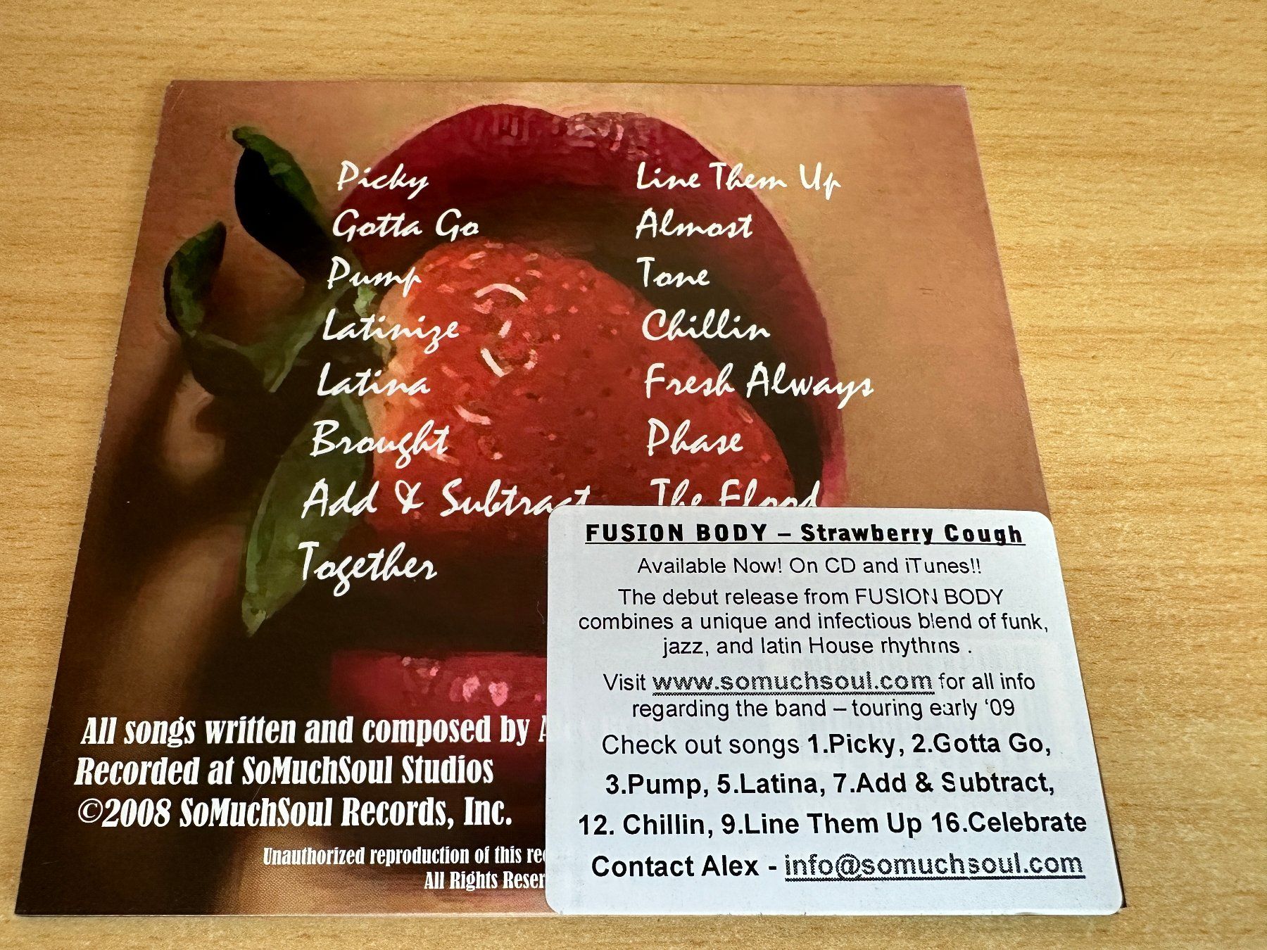 CD: Fusion Body - Strawberry Cough – Usato da Rikon im Tösstal venduto da Alpenmutz 1