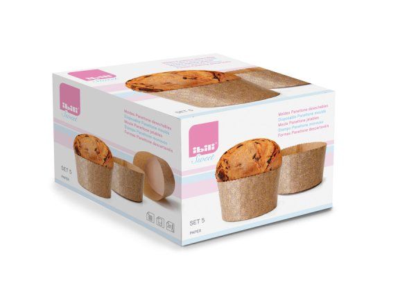 Teglie da forno: IBILI - Set mit 5 Panettone-Formen 500 g – Nuovo e nell'imballaggio originale da Thalheim an der Thur venduto da elmarket 2