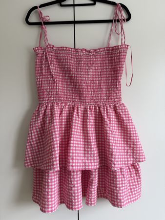 Zara Kleid kariert rosa weiss Grösse XL guter Zustand