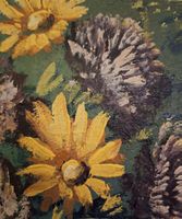 Bilder Öl Gemälde Blumen Vase von Hans Bachmann 1930-1950er