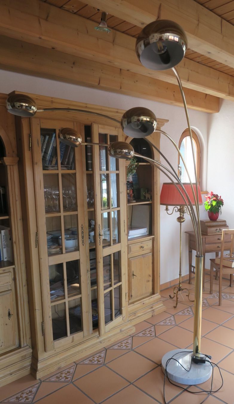 Lampen: Bogenlampe Stehlampe Messing Marmor 5 Spots – Gebraucht aus Hittnau von hjs_yrt7 1
