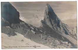 Wagenlücke mit Schutzhütte am Säntisweg, gelaufen 1916