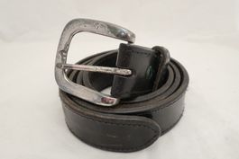 AusVerkauf Leder Gurt schwarz Ricky Poo Paris 100cm #q1