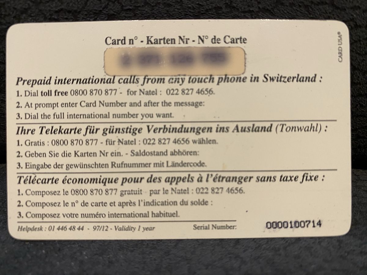 Cartes de téléphone: Teleline – D'occasion à Lausanne par babacard10 1