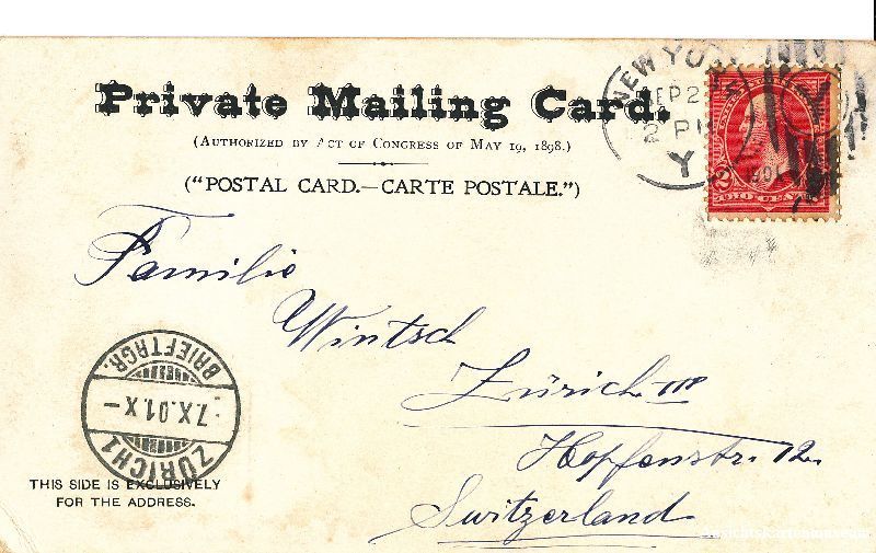 Cartoline postali: Virginia USA - natural Bridge Litho + 1901 – Usato da Emmenbrücke venduto da teestube 1