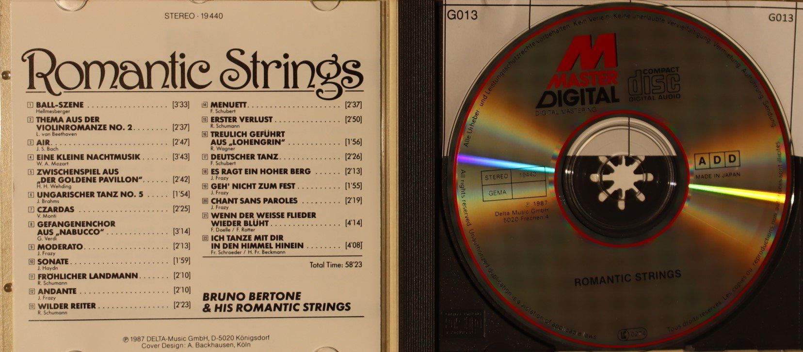 CDs: Bruno Bertone - Romantic Strings – D'occasion à Luzern par CONTENTI 1