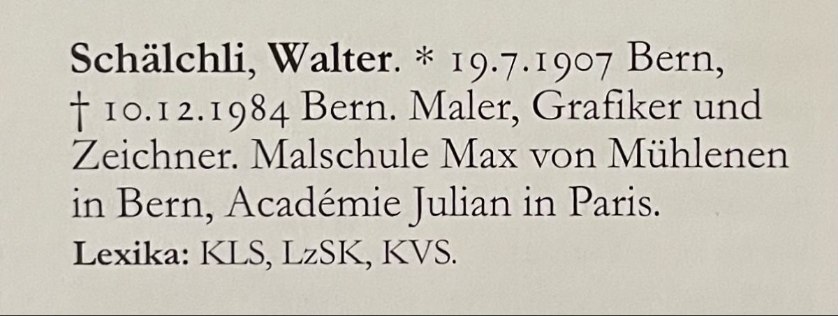 Dipinti: Schälchli Walter (1907-1984) – Usato da Grosshöchstetten venduto da Perle1951 3