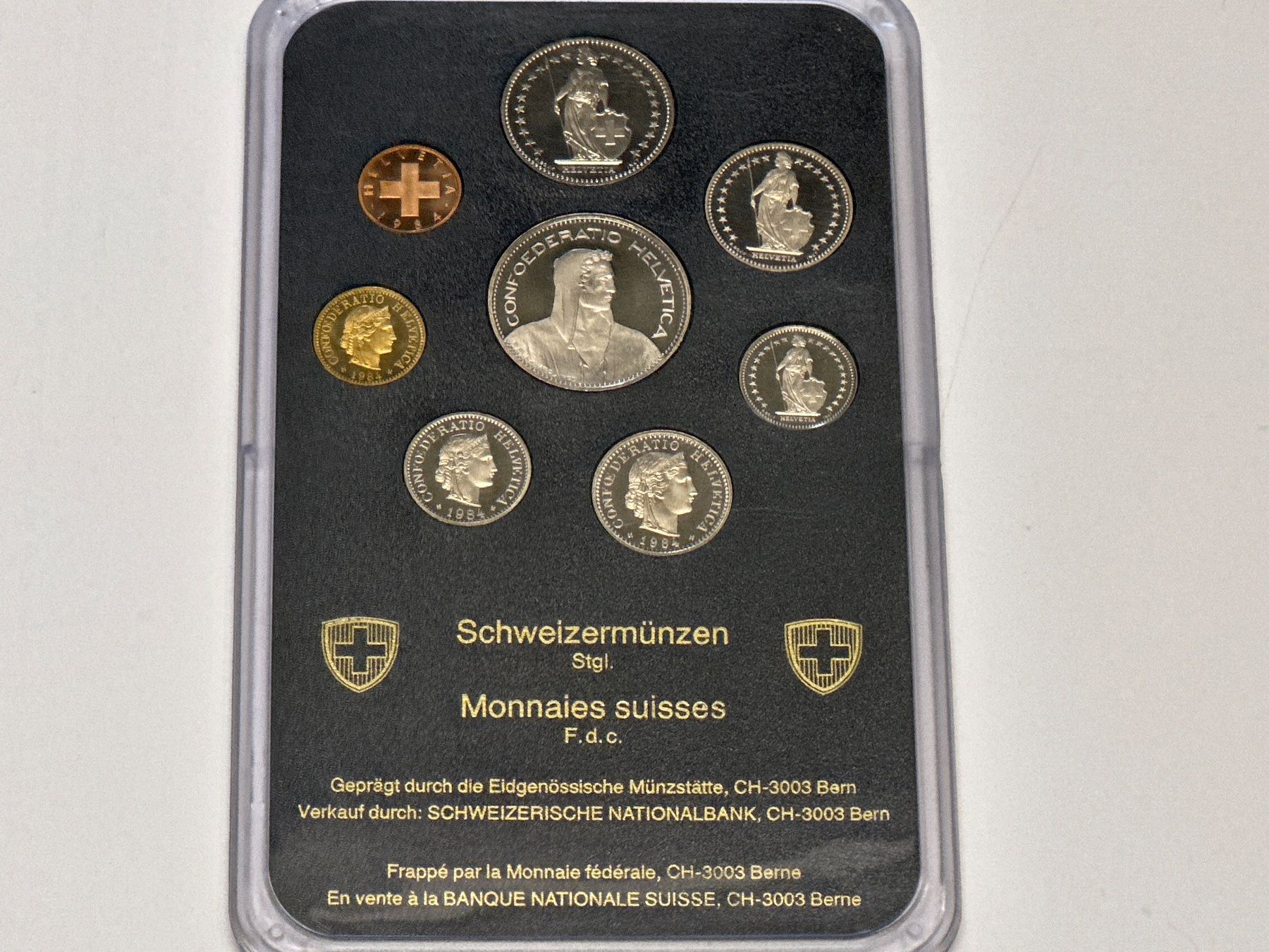 Alle Münzen: Schweizer Münzsatz Stgl. 1984 – Neu (gemäss Beschreibung) aus Herisau von herau