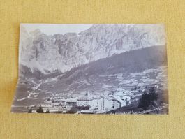 Altes Foto Bergdorf Alpen schwarzweiss c1910
