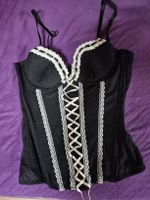 Corsetto sexy H&M nero con dettagli in pizzo taglia 36 