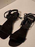 Schwarze Even&Odd Sandalen, Gr. 39, zum Schnüren, Sommer!