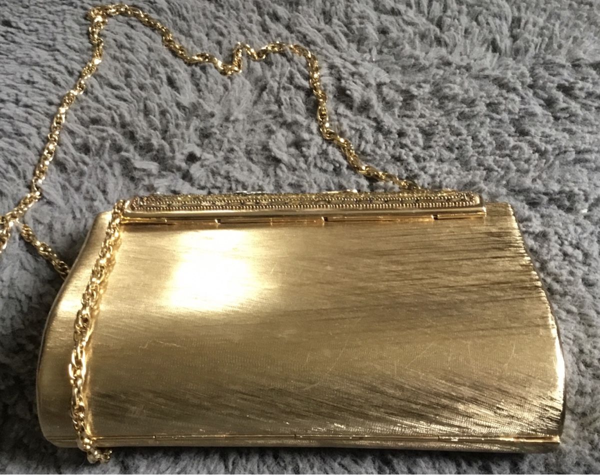 Taschen für Damen: Vintage Messing Clutch: Abendtasche – Gebraucht aus Schlieren von Jeajet 5