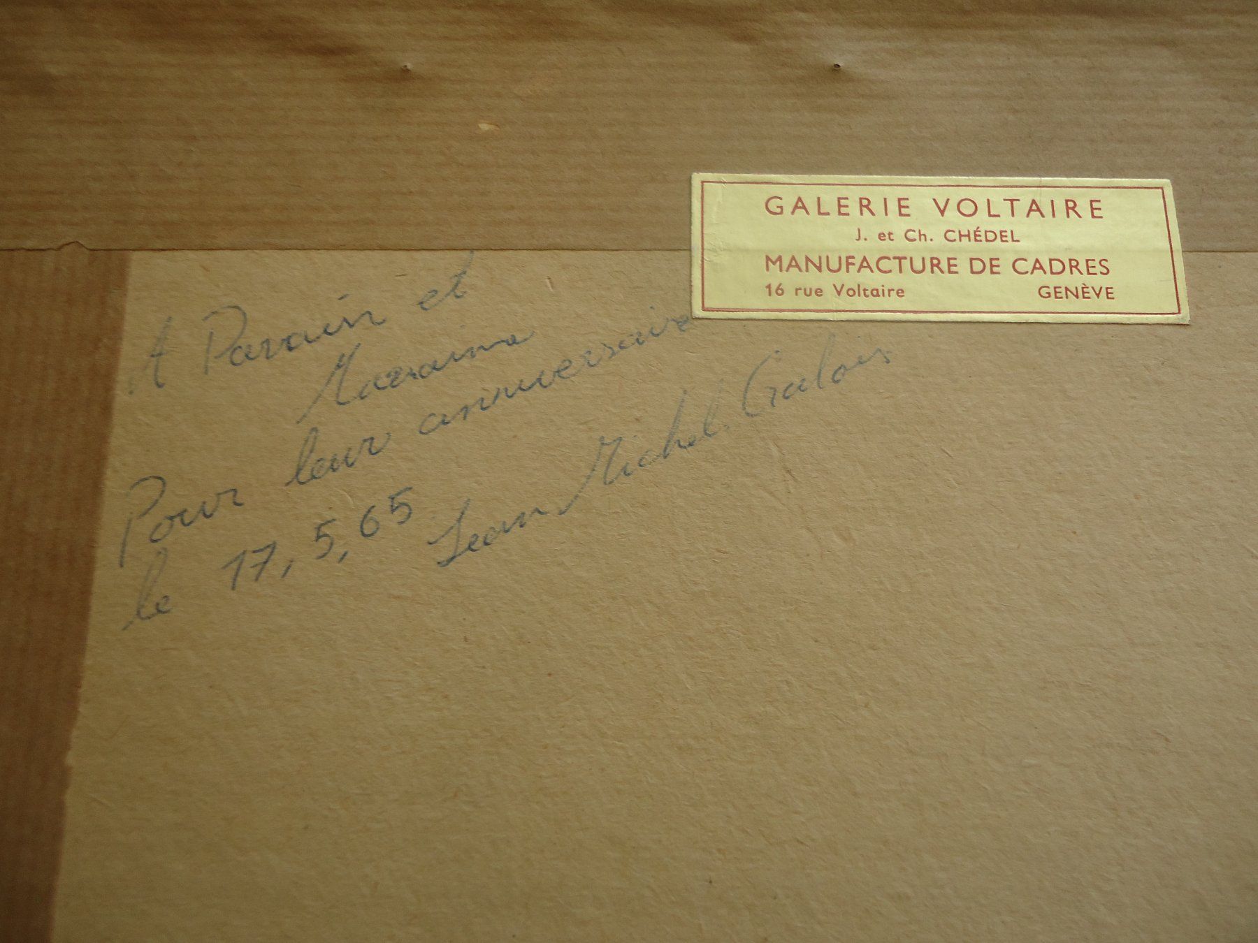 Gemälde: Dessins d'oiseaux encadrés - 2 pièces - 1965 – Gebraucht aus Vessy von mafabe 4