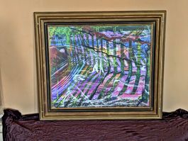 Antiker barocker Rahmen mit einzigartigen Kunstwerk, limitie