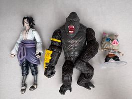 Manga Figuren: Sasuke Uchiha, Kong, Inosuke Hashibira