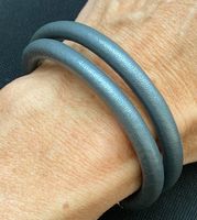 Lederarmband 40cm, Verschluss magnetisch, antrazith