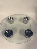 Partylite Kerzenteller aus Glas, Metall
