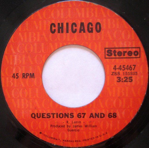 Schallplatten: Chicago: Questions 67 And 68 / I'm A Man 7" – Gebraucht aus Steinhausen von Vilivinili
