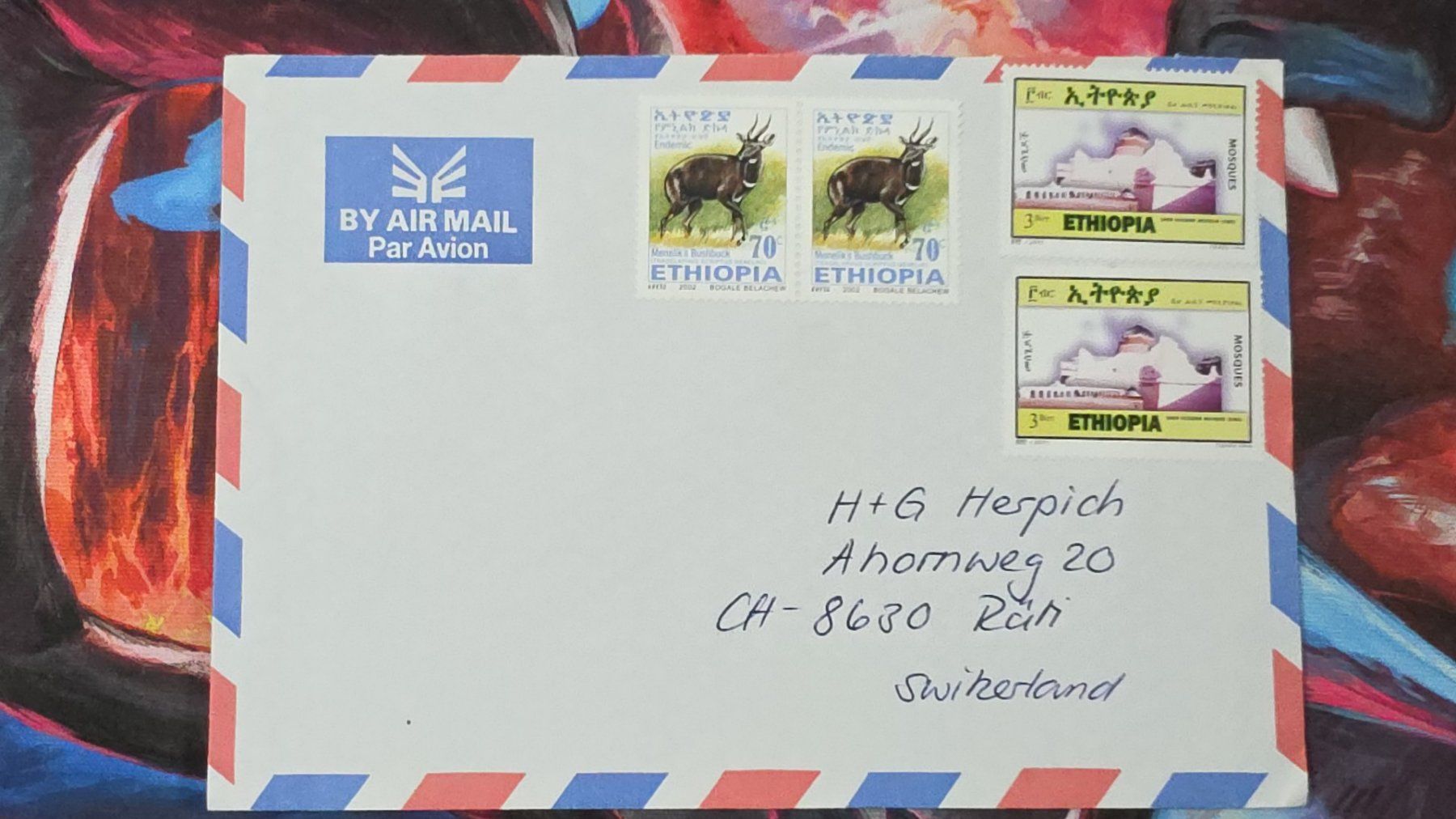 Tutti i francobolli: CL32 Enveloppe + Timbre Ethiopie 2002 – Usato da Cousset venduto da Patrick_Collections