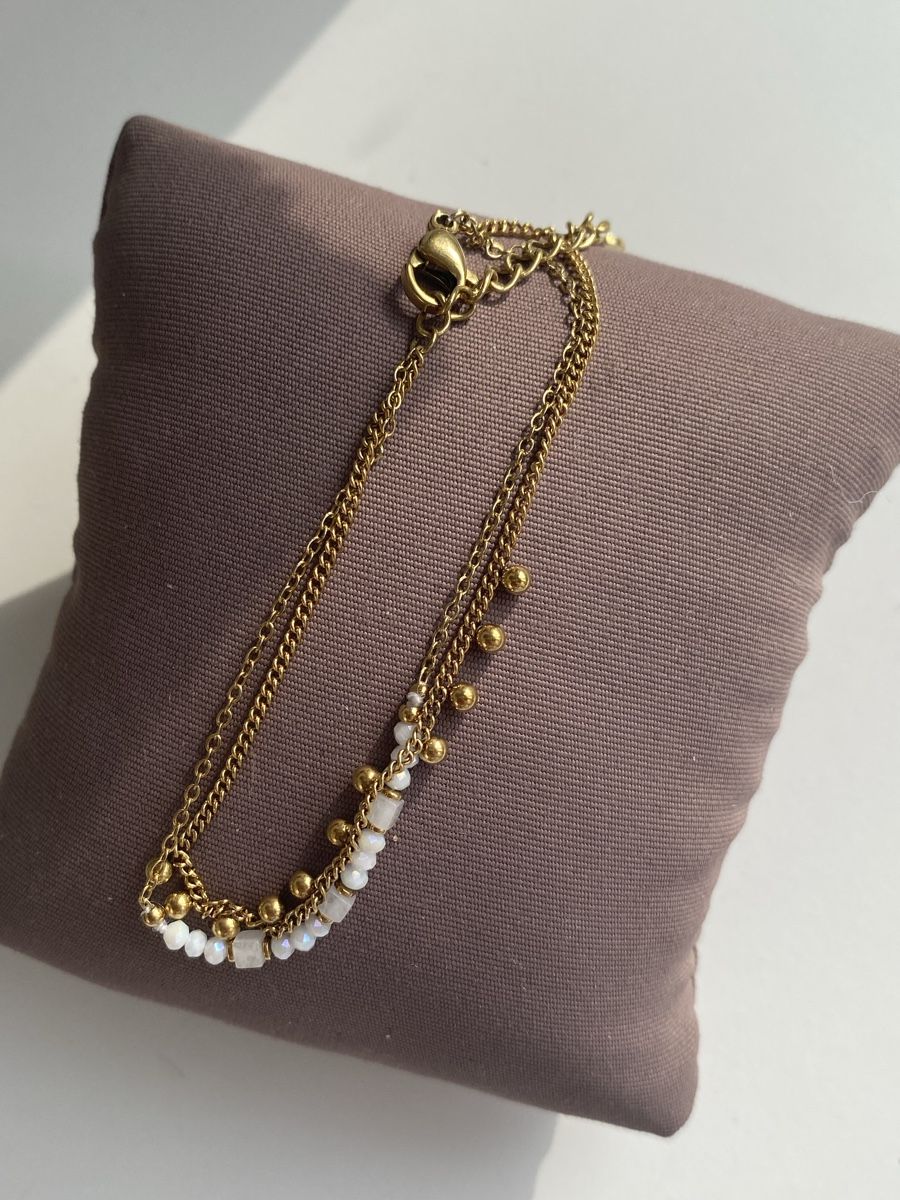 Bracciali & Braccialetti: 18KGP Doppelte Perle Armkette – Nuovo (secondo la descrizione) da Givisiez venduto da sgu_k58r 3